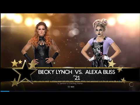 Becky Lynch vs Alexa Bliss. WWE 2K22