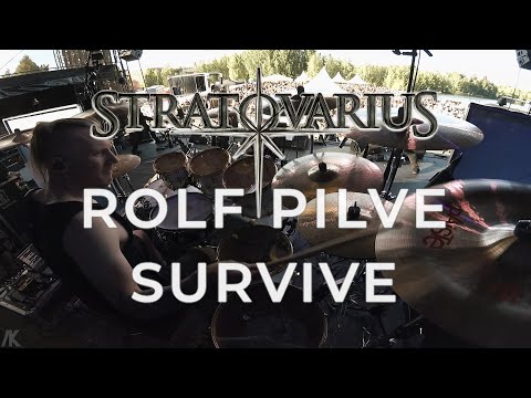 STRATOVARIUS Rolf Pilve Drumcam SURVIVE / 17.6.2022 Nokia, Finland