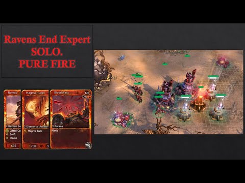 Skylords Reborn/Battleforge Raven's End Expert SOLO. Pure fire deck [With Commentary]