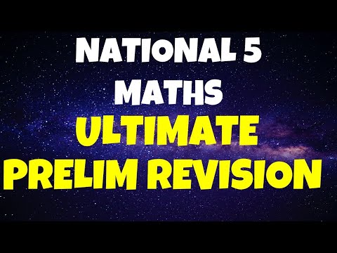 National 5 Maths ULTIMATE PRELIM Exam Revision Guide!
