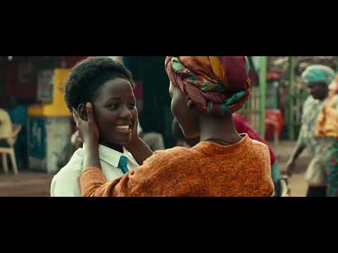 Montage frame from the Queen of Katwe trailer — practice boards, laughter, pulsing street music