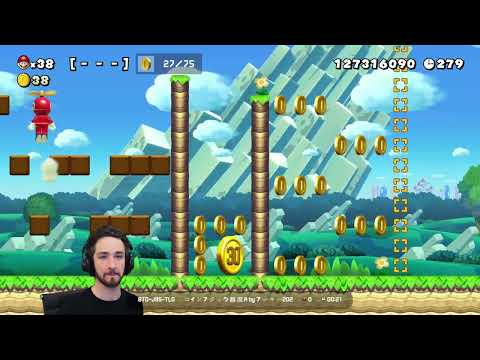 Expert No Skip in Mario Maker 2 on 2022-05-22, xeroplanes Archived Twitch Stream