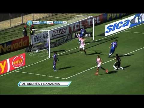 Gol de Franzoia Godoy Cruz 0   Unión 1 Fecha 2 Torneo Final 2013 Fútbol Para Todos