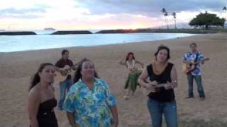 Na Leo sings Do The Hula on the Beach with Miss Hawaii USA Aureana Tseu
