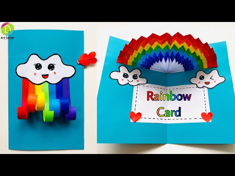 Rainbow Pop-Up Card | Easy Pop-Up Card | DIY Rainbow Card | Greeting Card | 3D Pop-Up Card | DIY