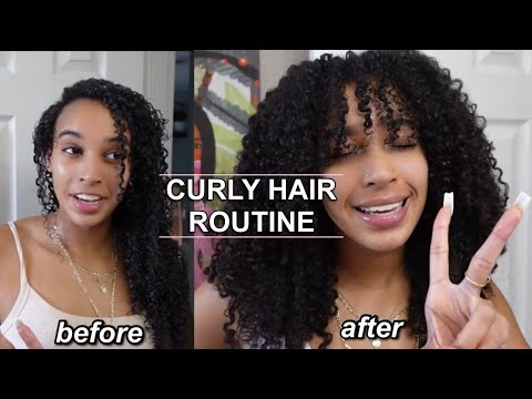 my curly hair routine & products 💕 | 3c/4a low prosity