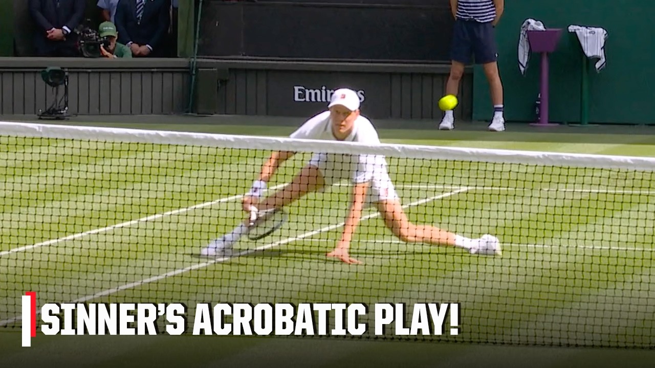 WHAT A SHOT! Jannik Sinner's acrobatic point | 2026 Wimbledon