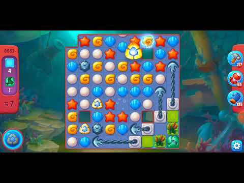 Fishdom. 8552 hard level no boosters and diamonds. 12 moves