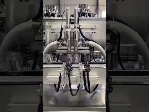Automatic gear pump multi-nozzles paste filling machine video
