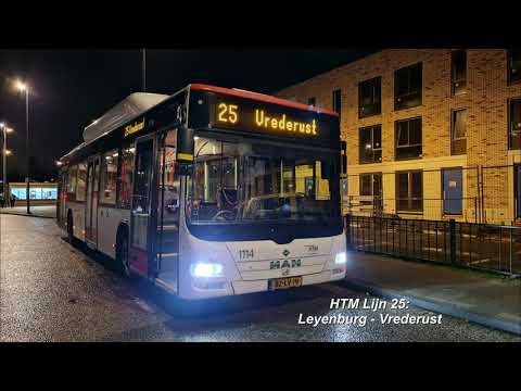 HTM lijn 25: Vrederust - Leyenburg - Vrederust - Garage Telexstraat | Omleiding | 2021