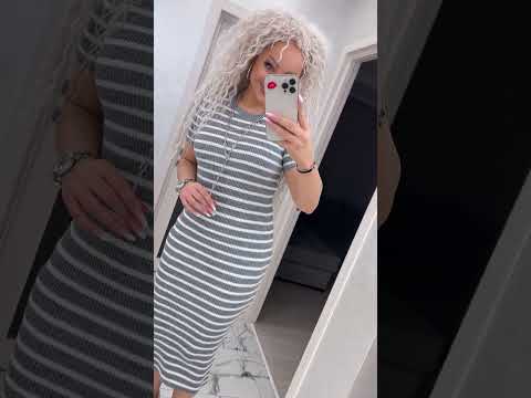 Весенне-летнее платье "Виола" миди в полоску на каждый день ( Размер 42-50), Серое - фото 1 - id-p2133548655