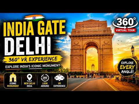India Gate Delhi 360° VR 🇮🇳 | Virtual Tour | Explore India's Iconic Monument