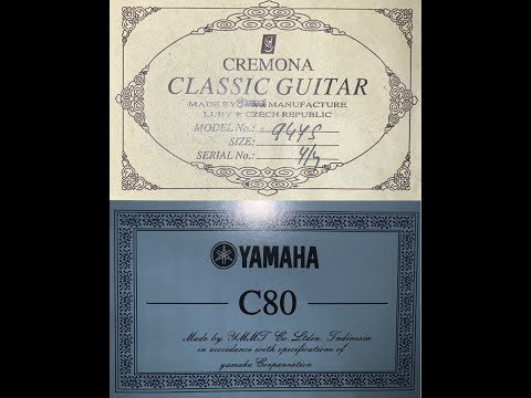 Обзор Гитар Cremona 947S - ель массив и Yamaha C80 - ель массив