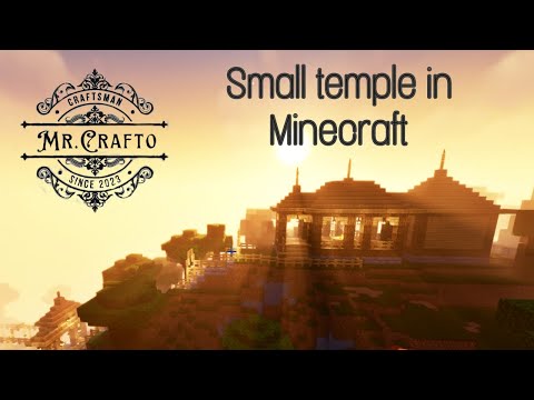 How to make small temple in Minecraft 1.20.1 Java edition timelapse Full HD tutorial (Creative mode)