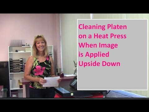 Cleaning platen on heat press