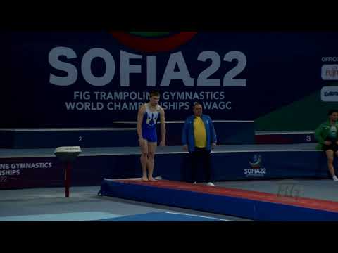 VOLOHIN Maksym (UKR) M - 2022 Trampoline Worlds, Sofia (BUL) - Q Tumbling Exercise 1