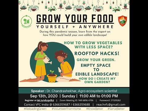 Grow Your Food | ReloadingGreen | Dr ChandraShekar