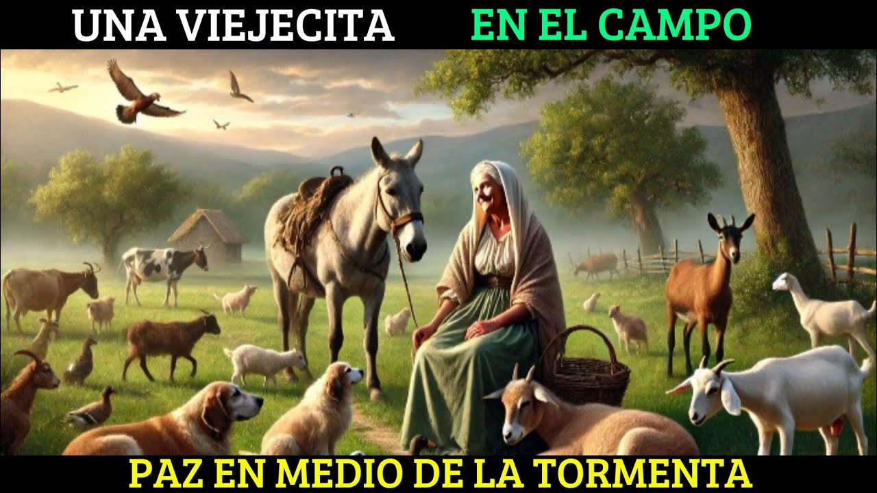 UNA VIEJECITA EN EL CAMPO, TUVO PAZ EN MEDIO DE LA TORMENTA ; A PESAR DE LA SOLEDAD...