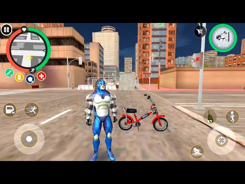 Skateboard drive on military base | Rope hero vice town game | Games on new Android gameplay
