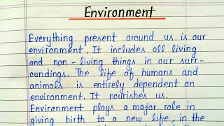 Essay writing on environment in english || Environment essay in english