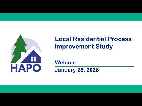 Local Residential Process Improvement Study Webinar