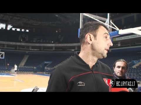 2010.12.15 A.Trifunovičius: „Tikiuosi, kad mus palaikys pilna arena"