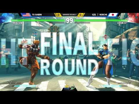 SF5 @ KSB2016 - TS Sabin (Dhalsim) vs GZL | Koichi (Chun)