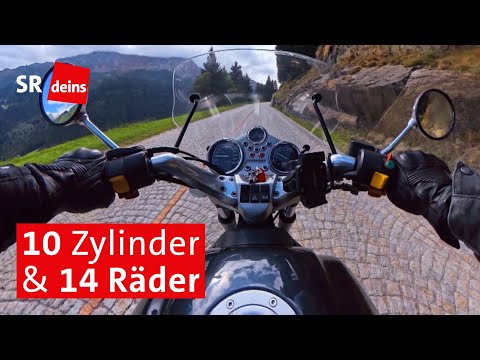Kult Moto-Guzzi: Fans aus dem Saarland machen Motorrad-Trip über die Alpen zum Comer See