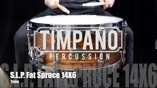 Video thumbnail for Tama S.L.P. Fat Spruce 14X6 Snare Drum by Timpano-percussion