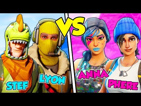MASCHI contro FEMMINE su FORTNITE Battle Royale! - Lyon & Stef VS Anna & Phere