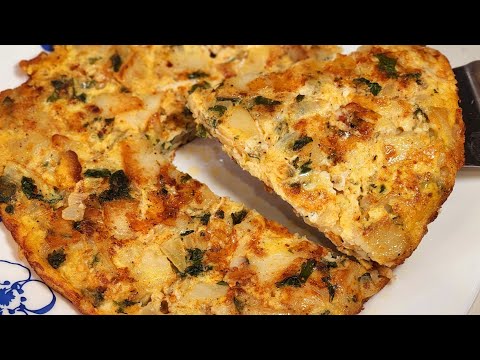 Spanish Omelette | Easy Egg Breakfast | One Of The Best Spanish Omelette Recipe | Potato Egg Omelet