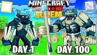 100 Days WARDEN GOLEM vs WARDEN KING - Minecraft Animation