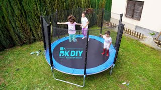 How to Set Up A Big Trampoline 305 cm / Building Outdoor Playground for my kids / Part 4