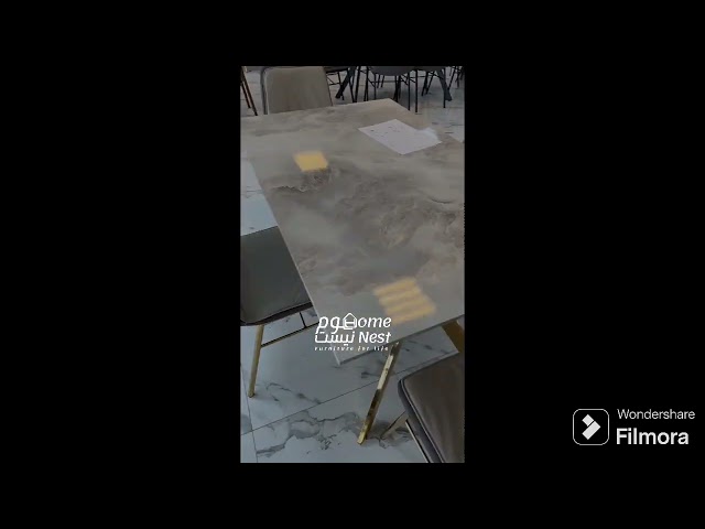 طاولة طعام 4 كراسي ارجل ذهبي الوان متعدده