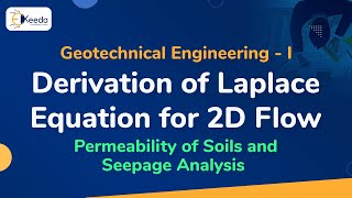 Derivation of Laplace Equation for 2D Flow - Permeability of Soils and Seepage Analysis