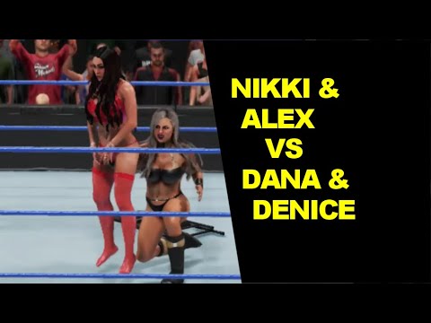 WWE 2K19 Nikki Bella & Alex Gracia vs Dana Brooke & Denice - Elimination Tag