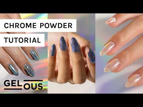 Apply Chrome Powders Perfectly At Home | Gel Nail Art Application Tutorial | Gelous Gel Nail Polish