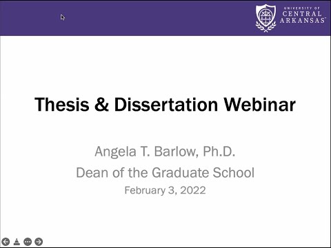 Thesis/Dissertation Information Webinar