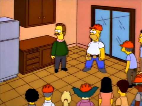 The Simpsons S08E08 Hurricane Neddy - Rebuilding Ned's House