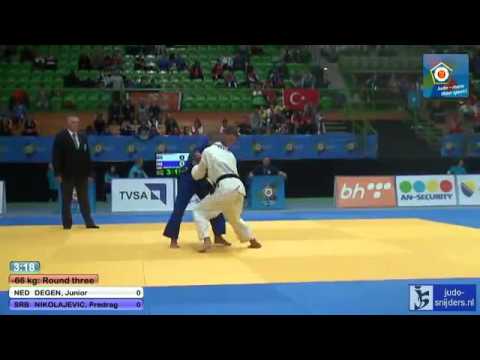 Judo 2013 European Championships Juniors Sarajevo: Degen (NED) - Nikolajevic (SRB) [-66kg]