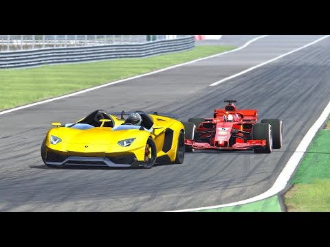 Ferrari F1 2018 vs Lamborghini Aventador J - Monza