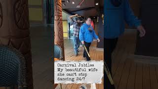 Carnival Jubilee, Beautiful wife can't stop dancing #cruiseship #cruise #carnivaljubilee #carnival