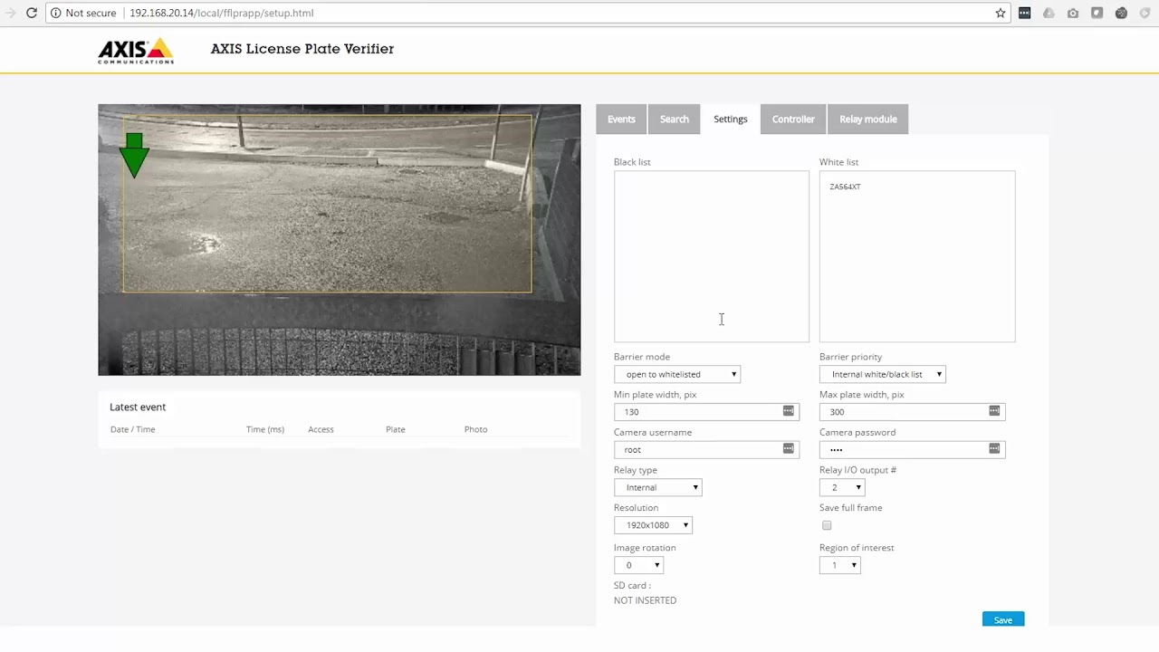 Axis Videoanalyse License Plate Verifier Lizenz 1 Kanal