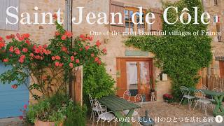 花の美しい村、サンジャンドコール、フランスの最も美しい村のひとつ / ドルドーニュ地方 / カラフルなバラがたくさん！可愛い猫 / Saint Jean de Côle, France