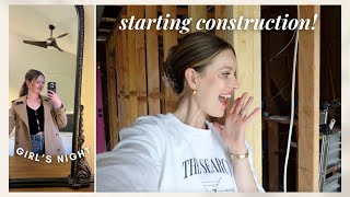 VLOG: we have started construction on the house! (organizing, coworking, girl's night)