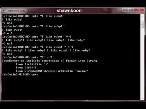 Ruby Programming For Beginners 3 String Arithmetic And Methods