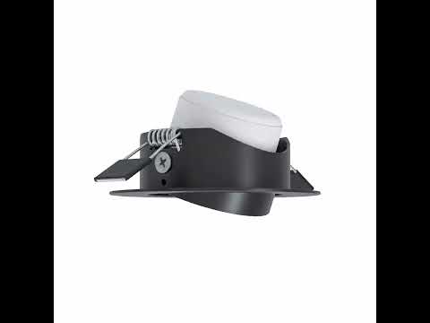 Eglo 98607 Hochvolt LED Einbauleuchte SALICETO schwarz 2700K rund Ø8,8cm H:4,2cm dimmbar