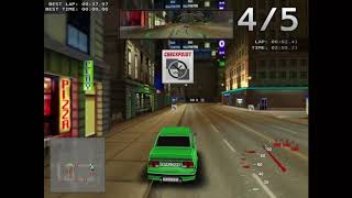 Eastern Road GP - gameplay on City at night D with greenflame