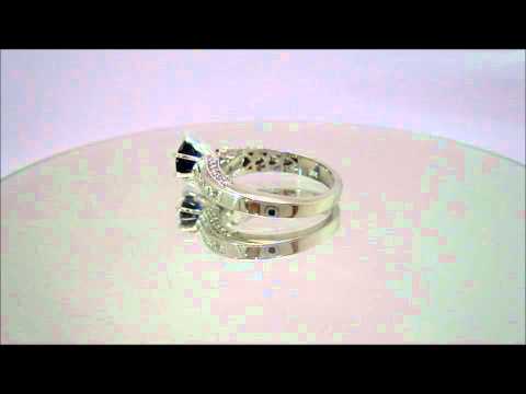 2.35CT ROUND SAPPHIRE AND  DIAMONDS RING ART DECO - KNR INC