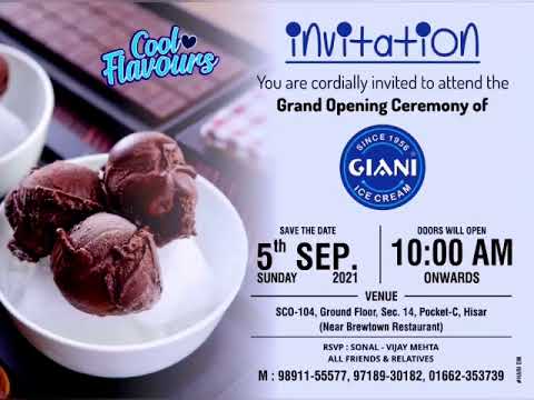 Giani IceCream Outlet | Grand Opening In Hisar On 5 September .